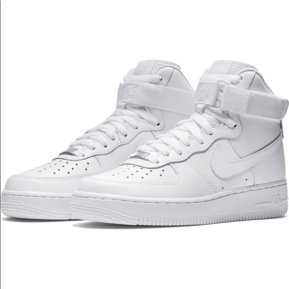 SOLD Nike Air Force 1 07' High Tops White Sneakers - Picture 6 of 6